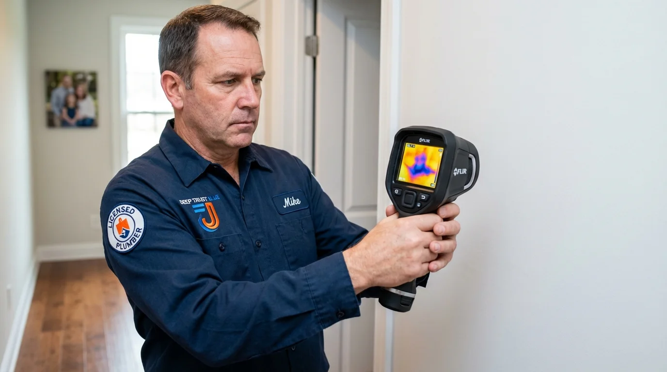 Thermal imaging leak detection by Johns Plumbing LLC in Hamlin